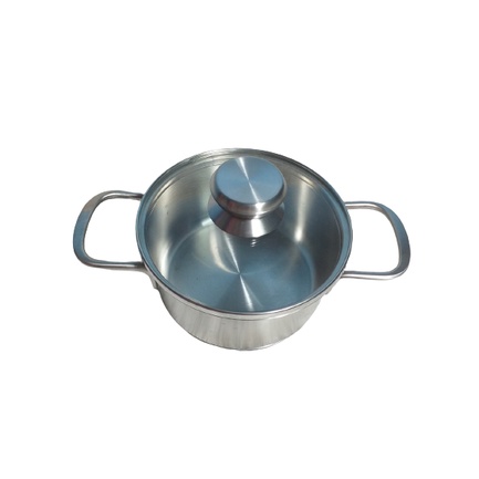 Nồi Inox 304 (16cm) Dày, Cao Cấp - Dùng Được Cho Mọi Lọai Bếp