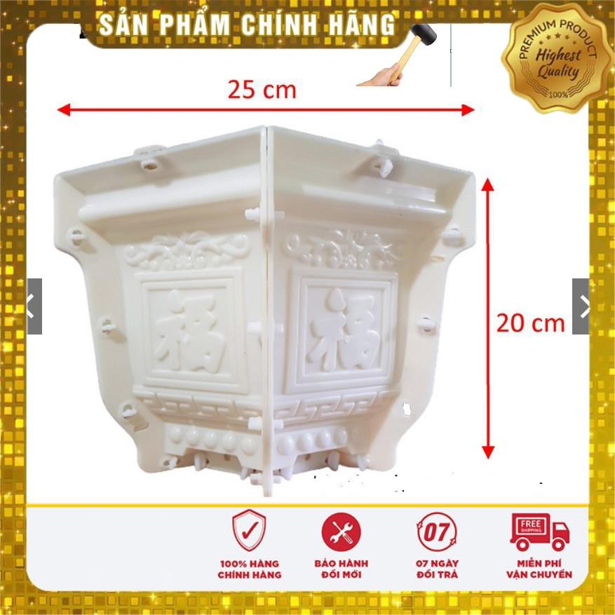 Khuôn Đổ Chậu Nhựa ABS Siêu Bền Đủ Bộ Lục Giác 25cm Tặng Búa Cao Su