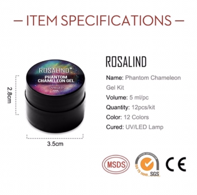 Sơn gel uv Rosalind Phantom Chameleon 5ML