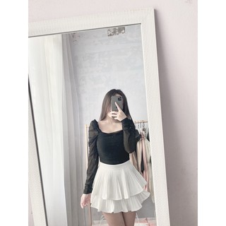 Chân váy xoè 2 tầng