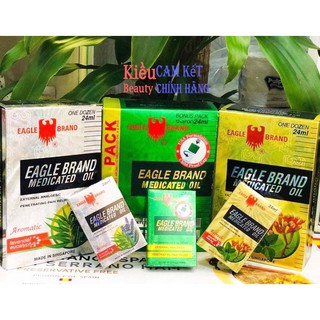 Dầu Gió Xanh Con Ó Xanh,Trắng, Vàng 24ml [Hàng Nội Địa Mỹ]