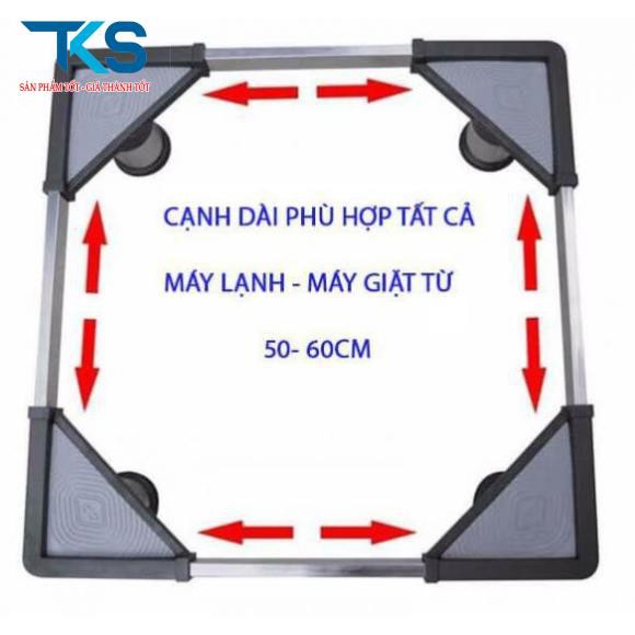 Chân đế máy giặt, tủ lạnh thông minh, đa năng điều chỉnh được kích thước 48-60cm