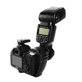 Bracket L gá gắn đèn Led Micro Flash 2 chân hot shoe