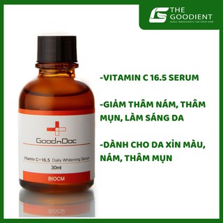 Tinh chất sáng da vitamin C GOODNDOC VITAMIN C 16.5 DAILY WHITENING SERUM 30ml