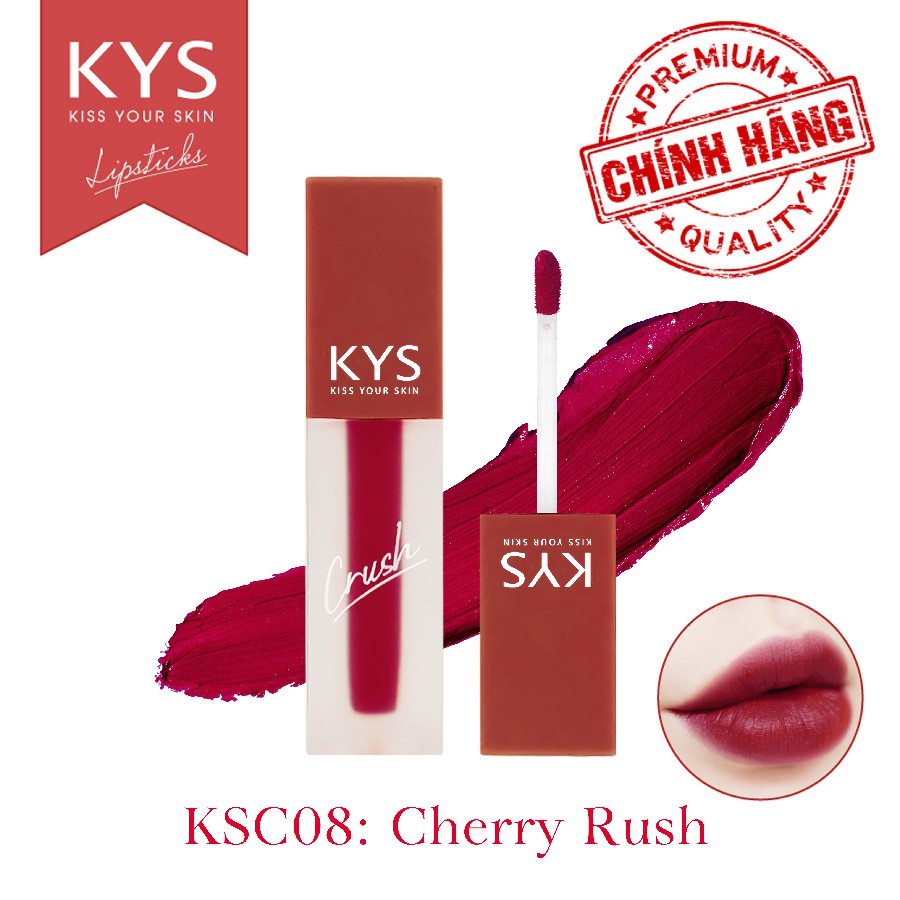 [FREE SHIP] Màu Son Hot Nhất 2020 Son Kem Lì Làm Từ Chocolate Tự Nhiên Dòng Crush KYS 3,5G