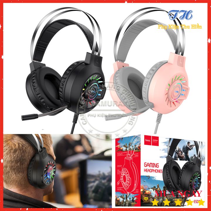 Tai Nghe Chụp Tai Cao Cấp Dành Cho Game Thủ Hoco ESD04 - Chính Hãng - BH 12 Tháng