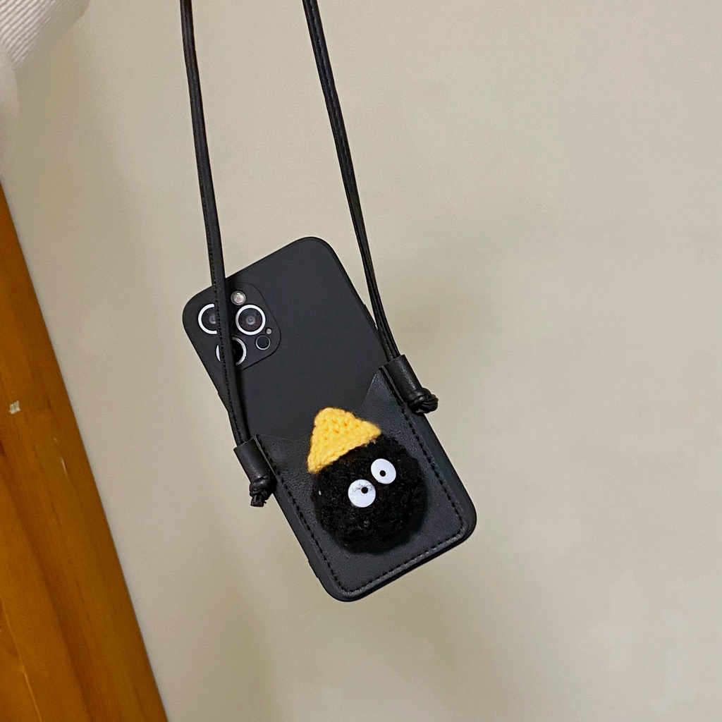 Ốp Điện Thoại Hình Bù Nhìn 3d Có Ngăn Đựng Thẻ Cho iphone 15pro max 14 pro max 14 plus 14 13 12 pro max 11 pro max xs max xr x 7 8 plus