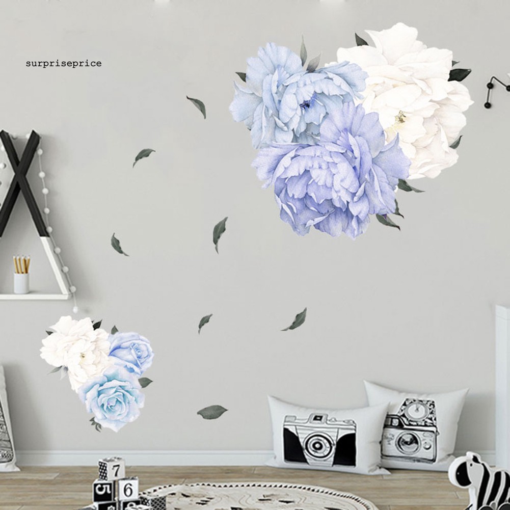 Giấy PVC dán tường trang trí hình hoa mẫu đơn 3D DIY