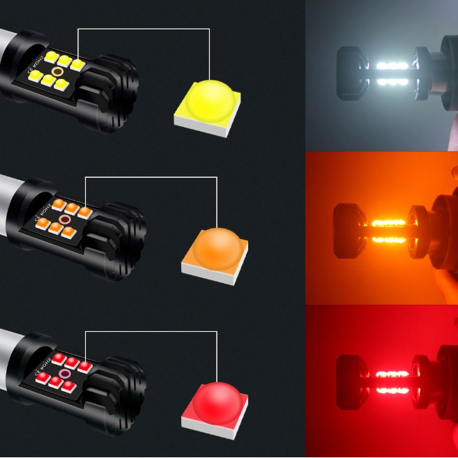 Đèn Led Ba15S P21W T20 7443 W21W / 5w Bay15D 1157 3030 Cho Xe Hơi Kevanly