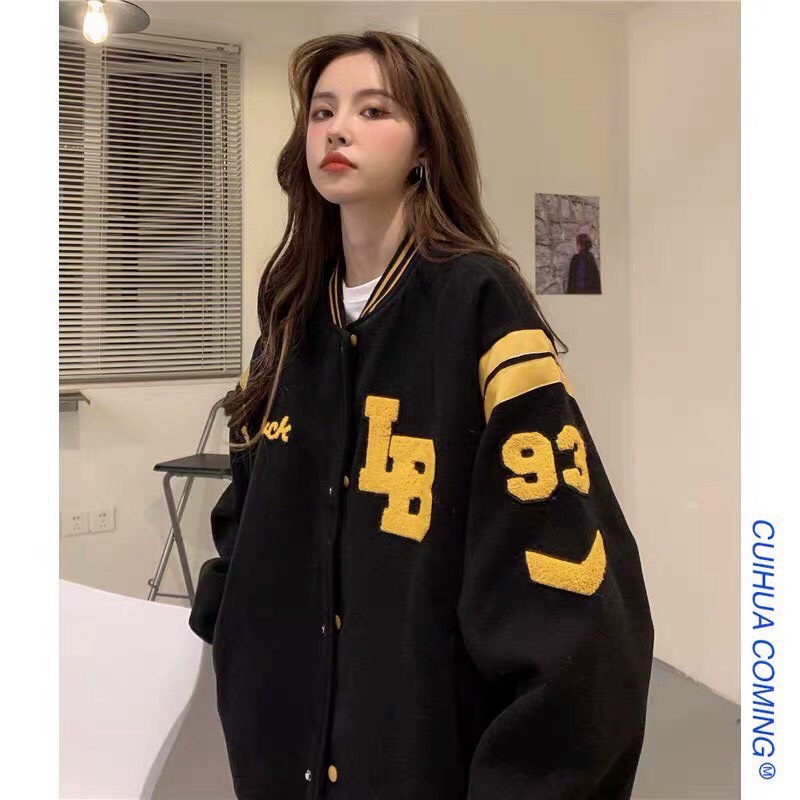 Áo Khoác Nỉ Varsity LB Unisex Siêu Đẹp Thời Trang Cho Các Bạn Trẻ Năng Động