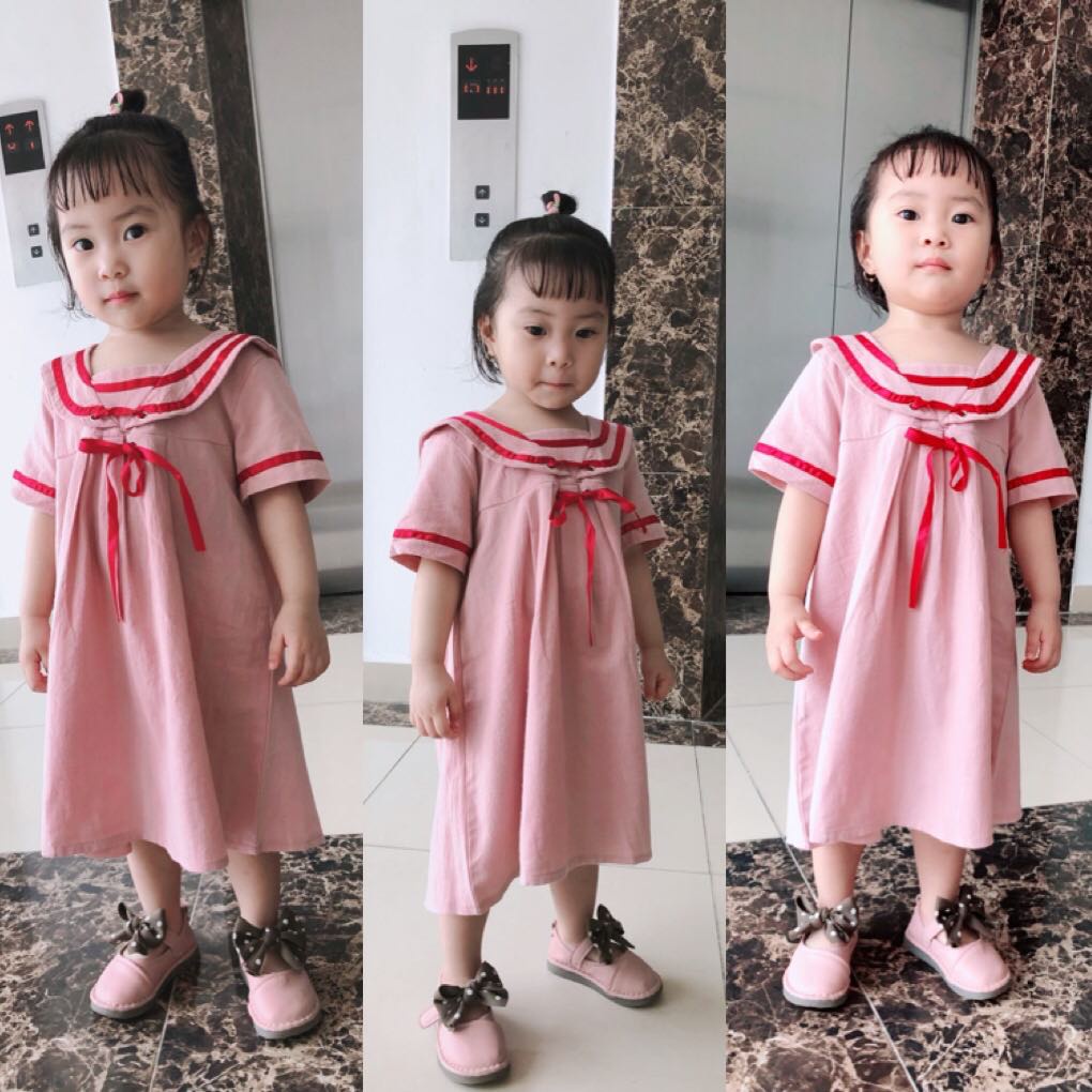 Mẫu váy Hải Quân cực xinh dành cho bé_HÀNG QUẢNG CHÂU CAO CẤP [KÈM ẢNH THẬT]
