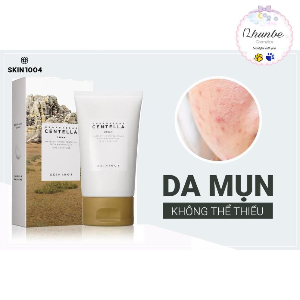 KEM DƯỠNG ẨM SKIN1004 Kiềm Dầu Dành Cho Da Mụn Nhạy Cảm Skin1004 Madagascar Centella Asiatica CREAM 75g [NẮP VÀNG]