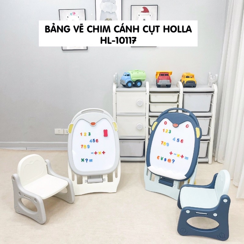 Bảng vẽ chim cánh cụt Holla 10117 kèm ghế