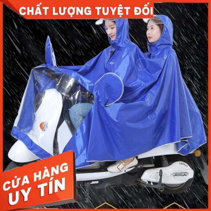 Áo mưa đôi 2 đầu có kính che mặt dáng trùm rộng có tai kính che gương và đèn Có nhiều màu cho cả nam và nữ