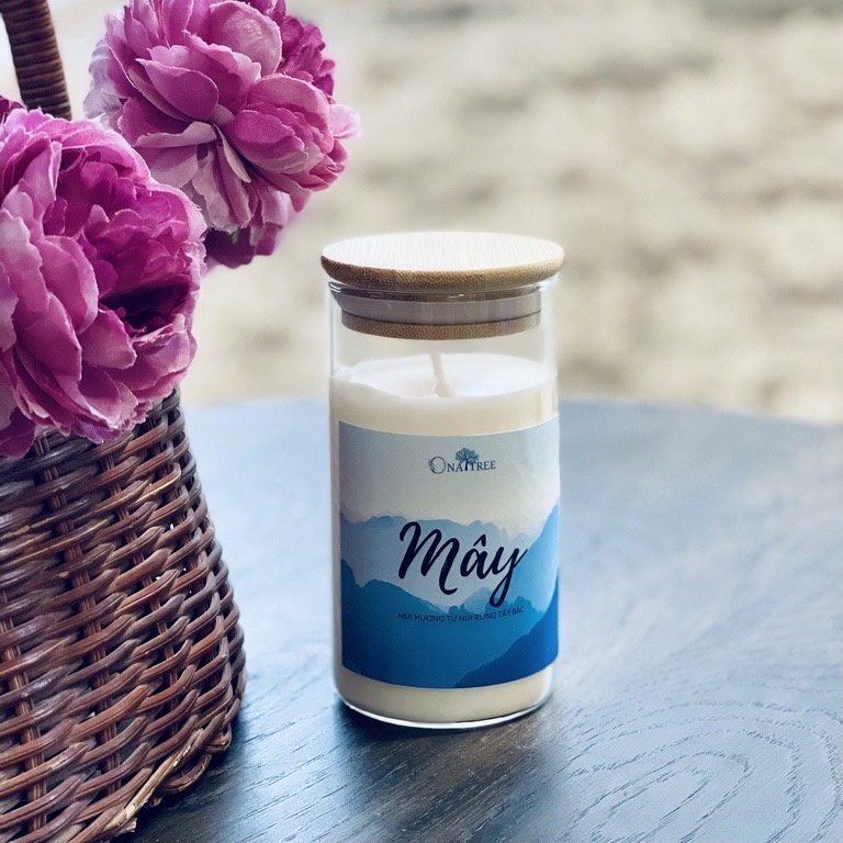 Nến Thơm Tinh Dầu Tây Bắc Hương Mây ONATREE Không Hương Liệu Không Hoá Chất 50g - 220g