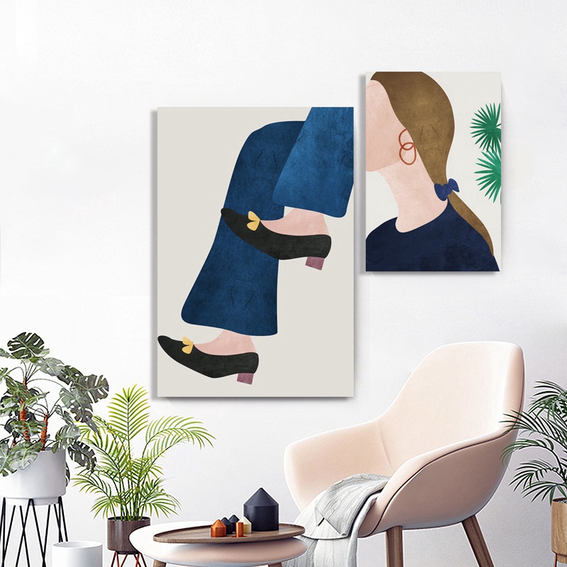 Tranh Vải Canvas Hình Cô Gái Xinh Xắn Treo Tường Trang Trí | BigBuy360 - bigbuy360.vn