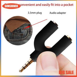 Đầu gộp âm thanh tai nghe/micro mini ra giắc cắm 3.5mm cho laptop/điện thoại