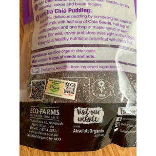 Hạt chia Úc Organic Chia Seeds(hang chuan uc)