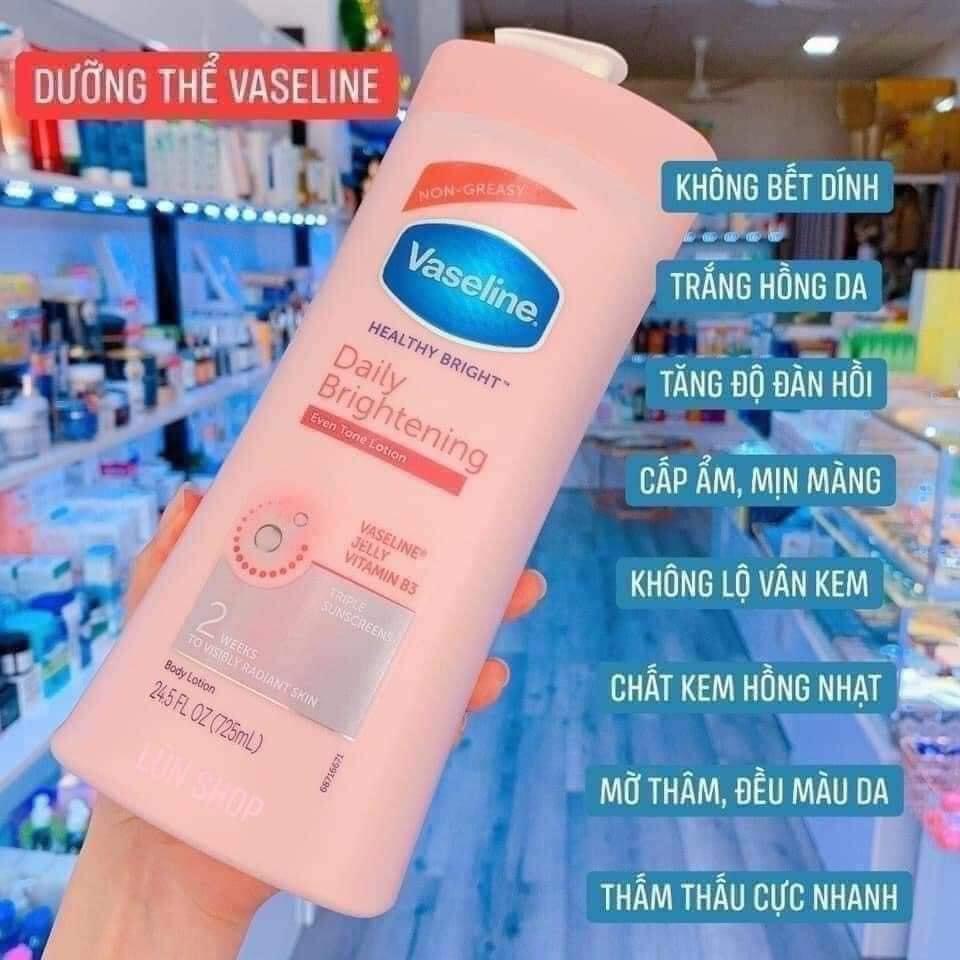 Sữa Dưỡng Trắng Da Vaseline Healthy White UV Lightening Body Lotion 725ml, Sữa Dưỡng Thể Vaseline Saikou Beauty