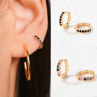 DFGF tai tròn đính đá zircon lấp lánh