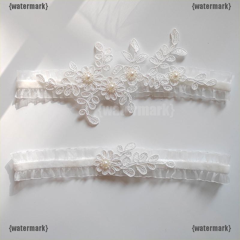 Set vòng ren đeo chân cô dâu kèm dây nịt bít tất quyến rũ