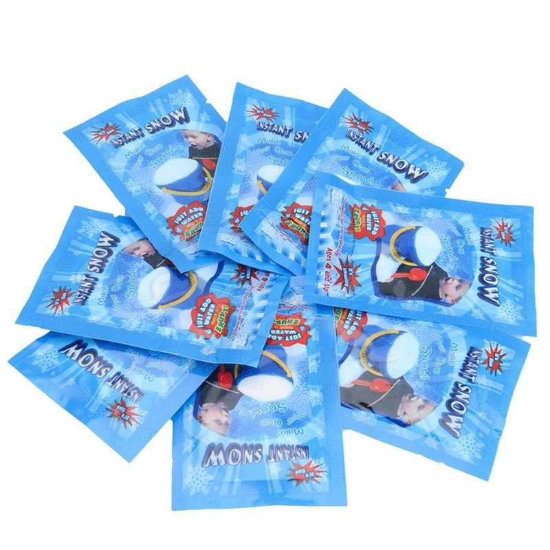 Combo Bán Sỉ 10 Gói Tuyết Nhân Tạo Mỹ Đóng Gói Nguyên Bao Bì Nguyên Liệu Làm Slime Mây