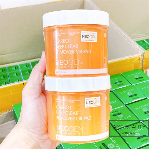 Pad Dầu Tẩy Trang Neogen Dermalogy Cà Rốt 60 Miếng Carrot Deep Clear Oil Pad 150ml (60 Pads)