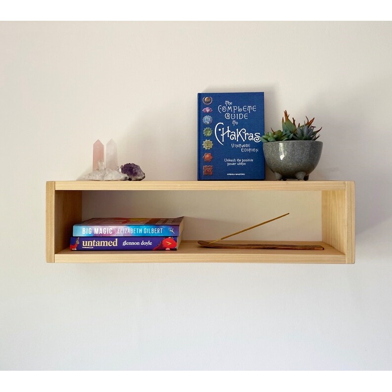 Kệ gỗ để gia vị nhà bếp treo tường giá gỗ decor trang trí
