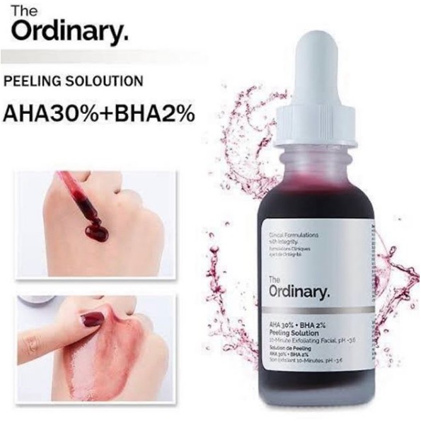 Tinh chất Tẩy da chết hóa học (Peel) The Ordinary AHA 30% + BHA 2% Peeling Solution 30ml