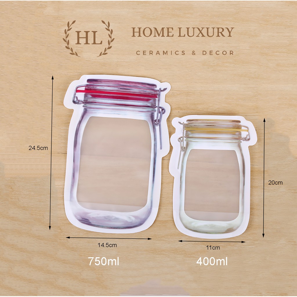 Túi Zip đựng thực phẩm | TÚI ZIP ĐỰNG SỮA | TÚI ZIP HÌNH HŨ THỦY TINH | TÚI ZIP CHỐNG CHÁY SIÊU BỀN | Túi bảo quản