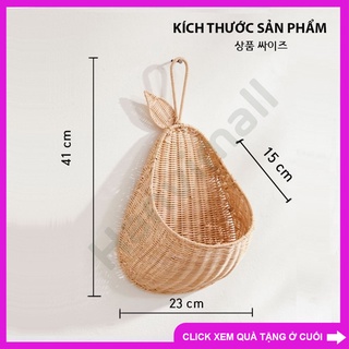 Giỏ mây treo tường trang trí