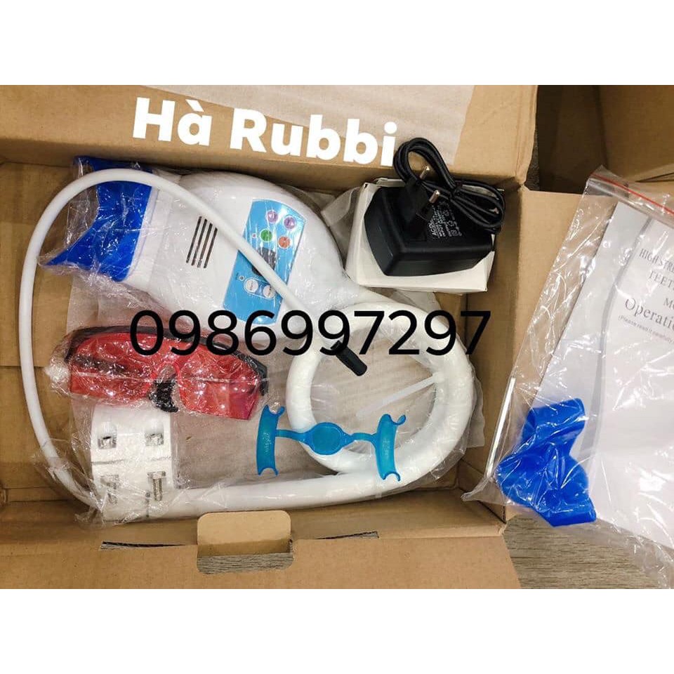 Đèn tẩy trắng răng gắn ghế tặng kèm kính và banh miệng chặn lưỡi
