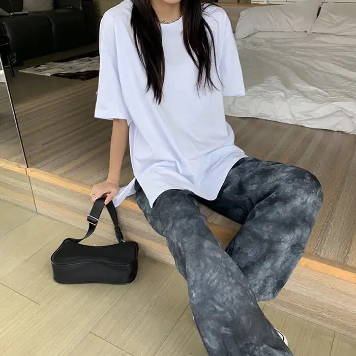 Quần Dài Nữ Ống Rộng Thời Trang Phong Cách Hàn Quốc