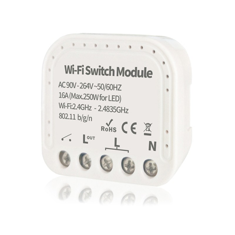 ‘NEW’ smart switch ewelink Hidden Smart Switch 1/2 Way 90-264V WiFi Switch Module wifi Circuit breaker Work With Alexa Google Home Smart Switch tuya [BLACKPINK]