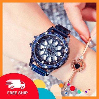 Đồng Hồ Nữ DIMINI Dây Nam Châm Hình Bông Hoa Xoay Cực Đẹp Và Sang Chảnh