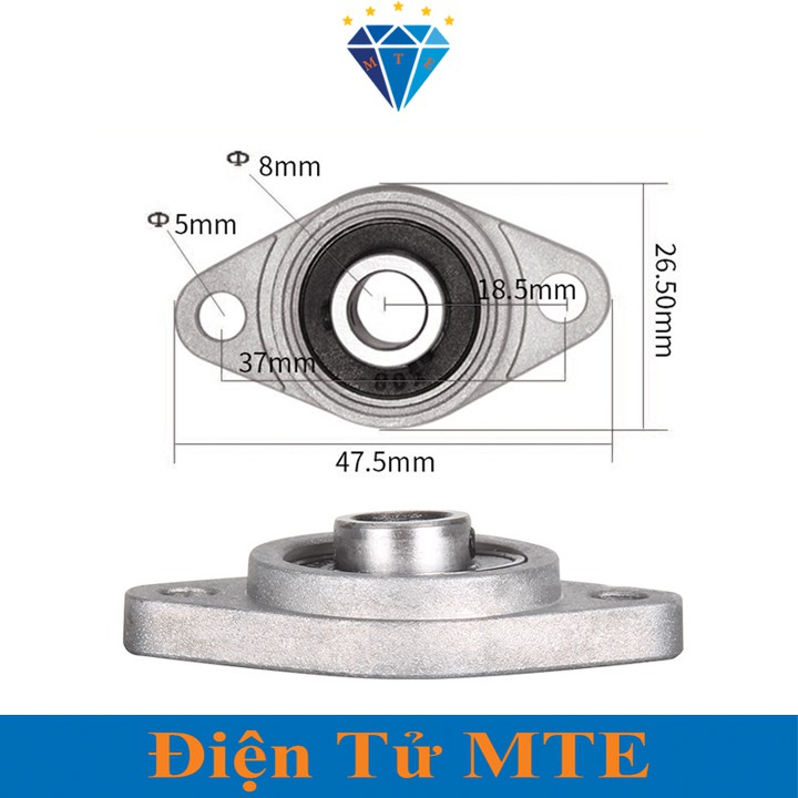 Ổ Bi KP08 - KFL08 - P000 - PL000 Gối Đỡ Trục 8mm, Gối Đỡ Trục 10mm