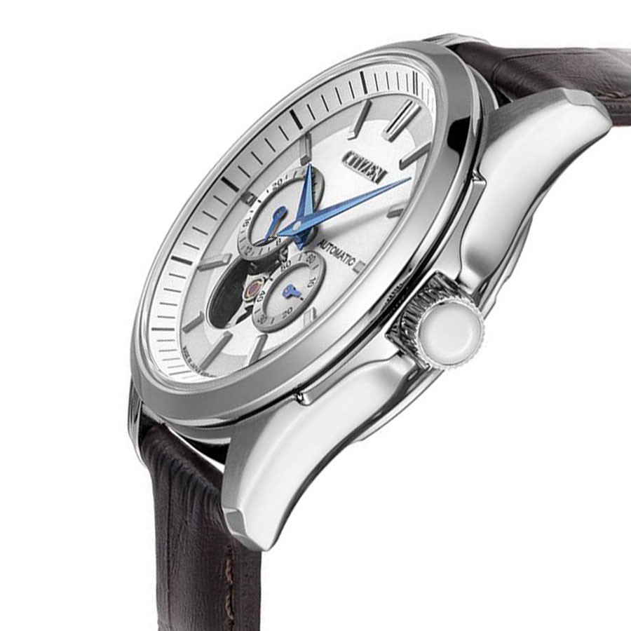 Đồng Hồ Nam Citizen Dây Da NP1010-01A - Mặt Trắng (Sapphire)