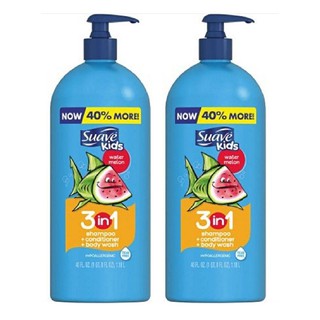 Sữa tắm, gội, xả Suave kids (1.8l) mùi dưa hâu, táo