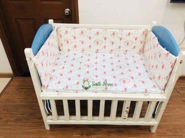 Ga chun bọc đệm cũi cho bé kt 62x100, dùng cho cũi 70x110, chất cotton Hàn Quốc đẹp