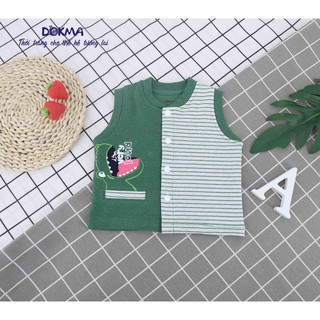 [Mã BMLT30 giảm đến 30K đơn 299K] DA560 Áo ghile kẻ Dokma (3-18M)