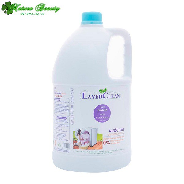 Nước giặt hữu cơ Layer Clean hương gió biển 5L