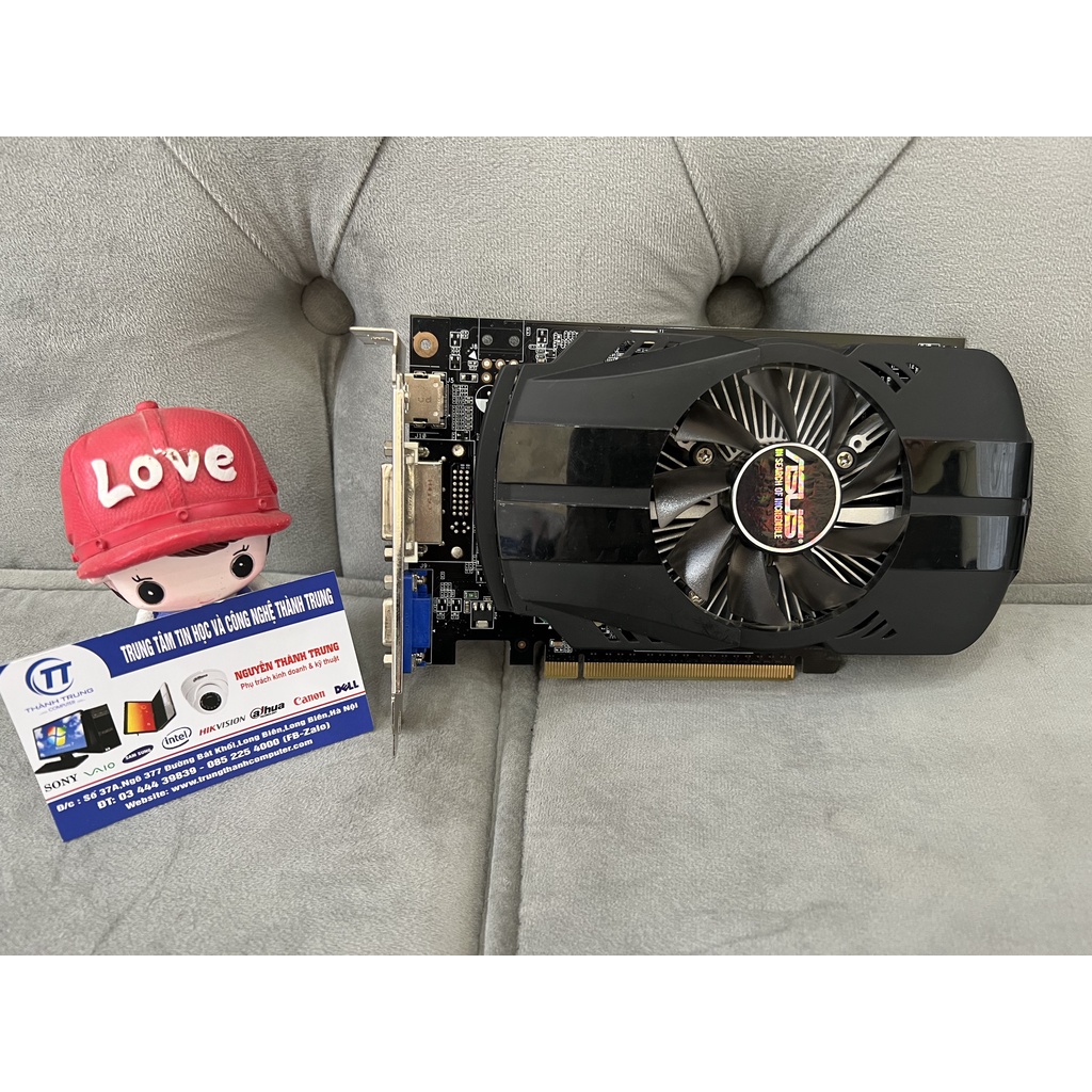 Card màn hình Asus GTX 750Ti 2G DDR5 Cũ 1 Fan - Không nguồn phụ Chơi Liên Minh,PUBG,FIFA4,....mượt