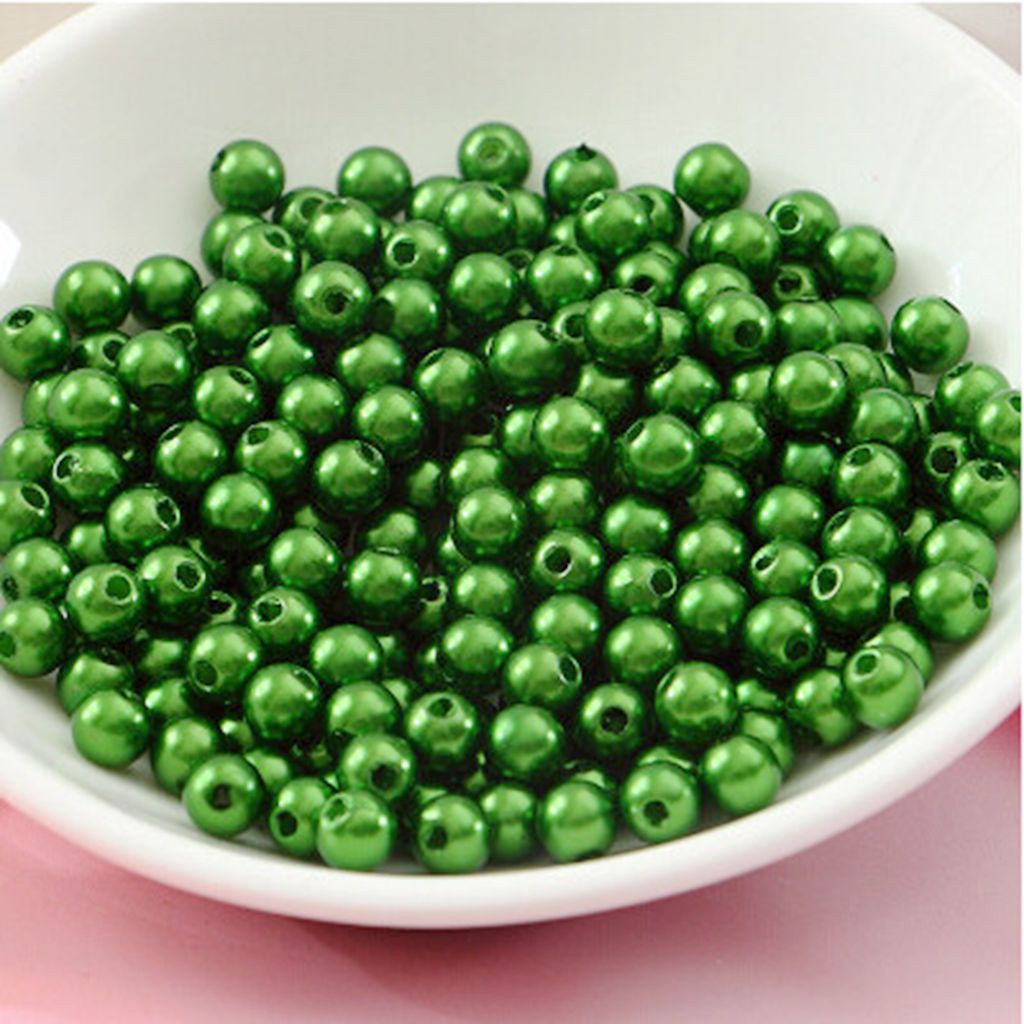 Set 500 Hạt Ngọc Trai Nhựa 6mm Dùng Làm Trang Sức DIY