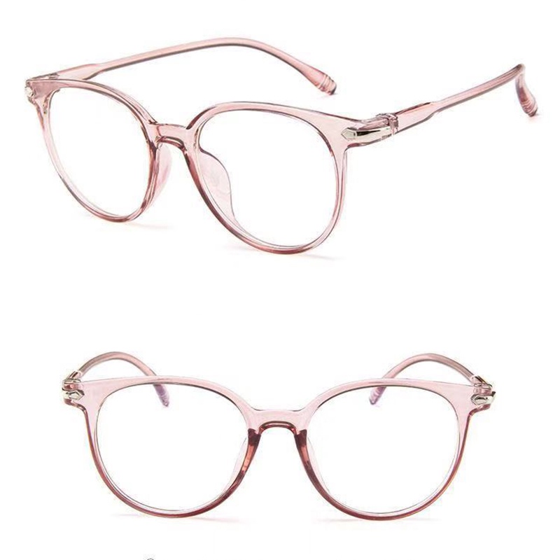 Mắt Kính Gọng Tròn Trong Suốt Chống Ánh Sáng Xanh Thời Trang Phong Cách Hàn Quốc Cho Nam Và Nữ