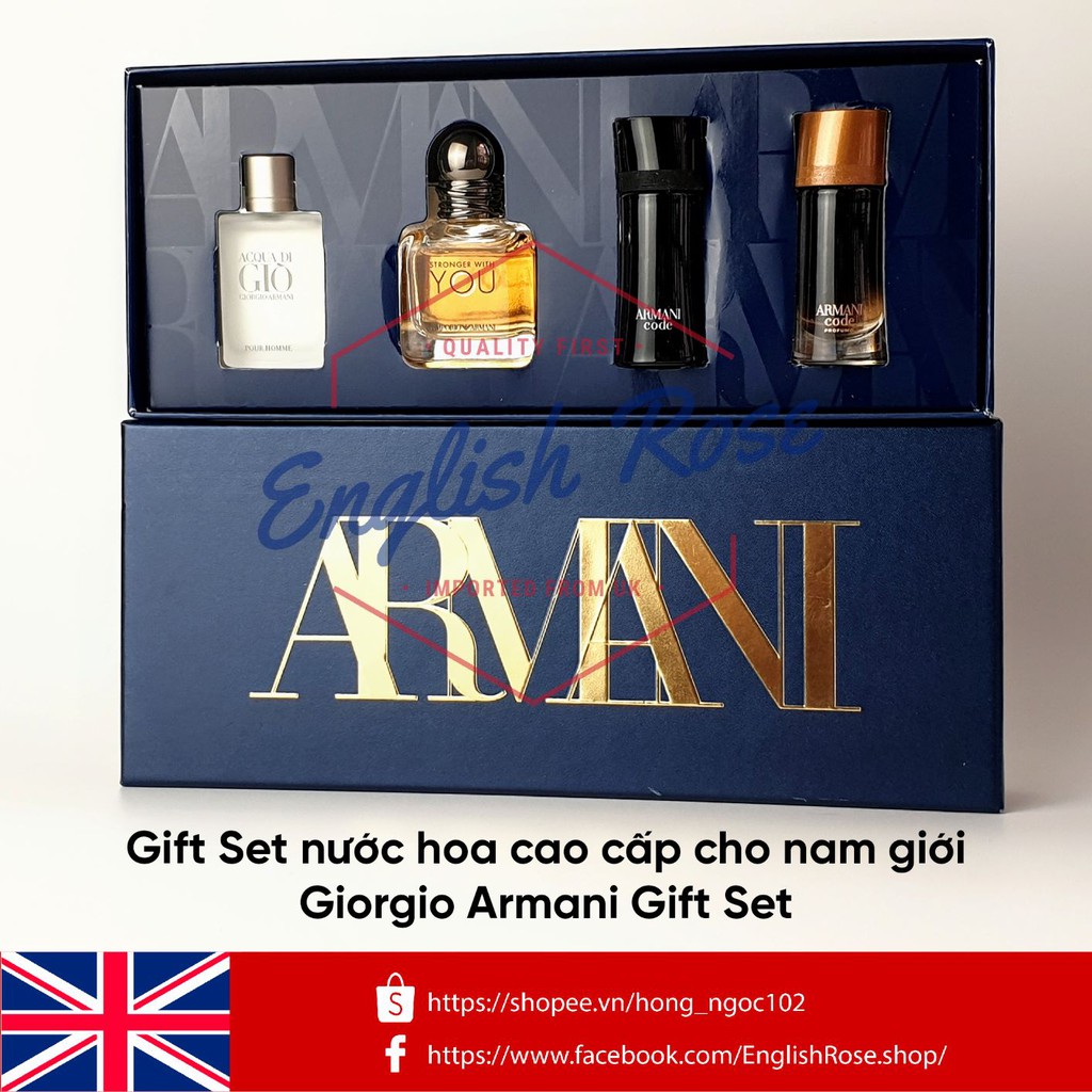 Bộ 4 mùi nước hoa Nam ARMANI Acqua Di Gio - Code - Stronger With You