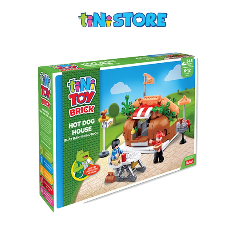 Đồ chơi lắp ráp sáng tạo lego quầy bánh mì hotdog TINITOY 345 mảnh ghép YY741950