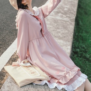 Đầm lolita cổ thủy thủ kèm cà vạt cao cấp Dory’s Closet