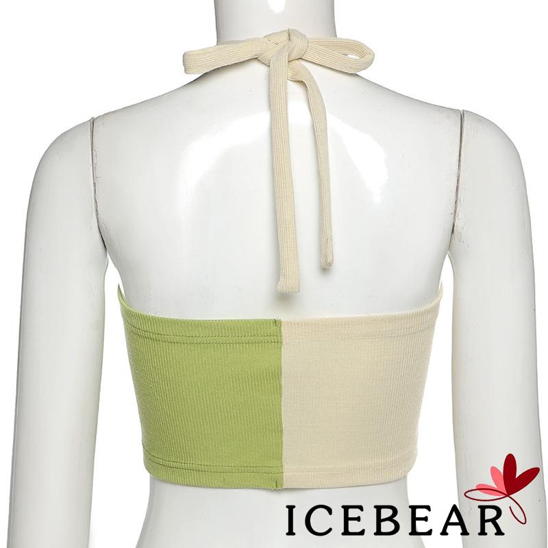 Áo hai dây phối ren màu tương phản quyến rũ cho nữ