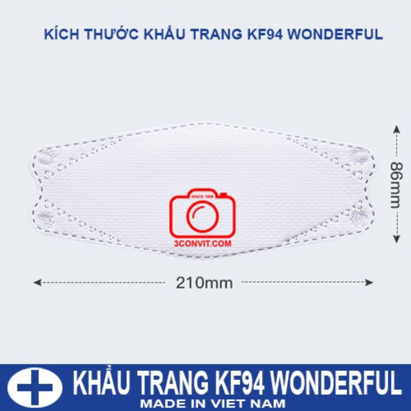 Thùng 300 chiếc khẩu trang 4 lớp KF94 Wonderful Lâm Thịnh