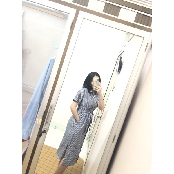 Đầm sơ mi form dài